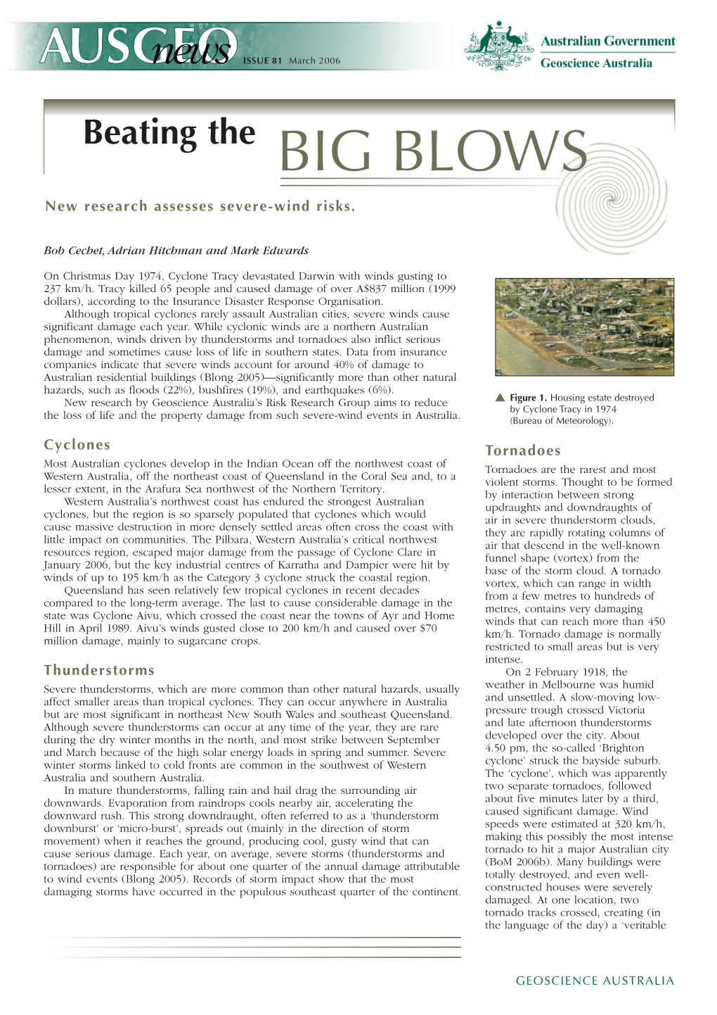 BIG BLOWS New Research Assesses Severe-Wind Risks