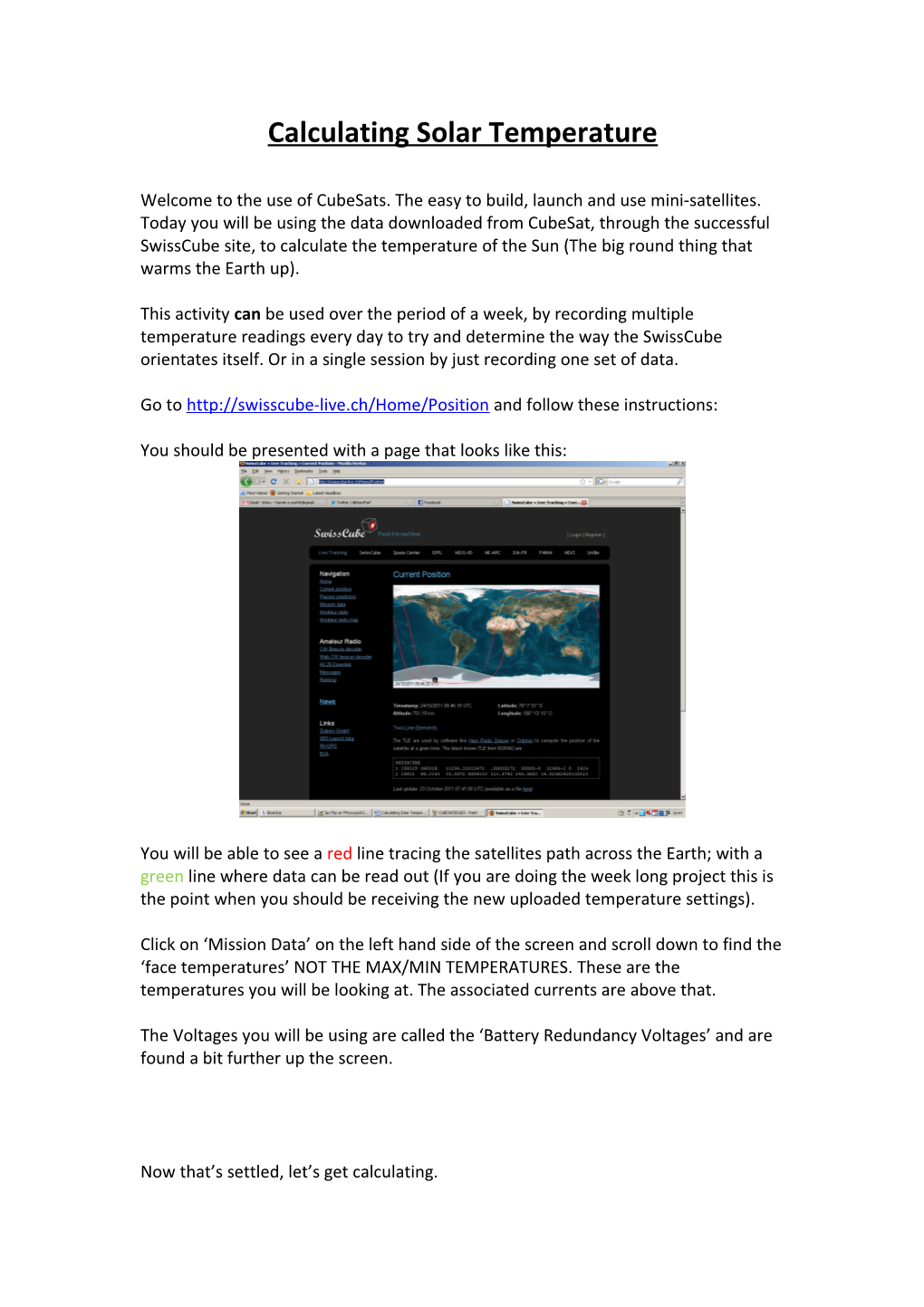 Calculating Solar Temperature