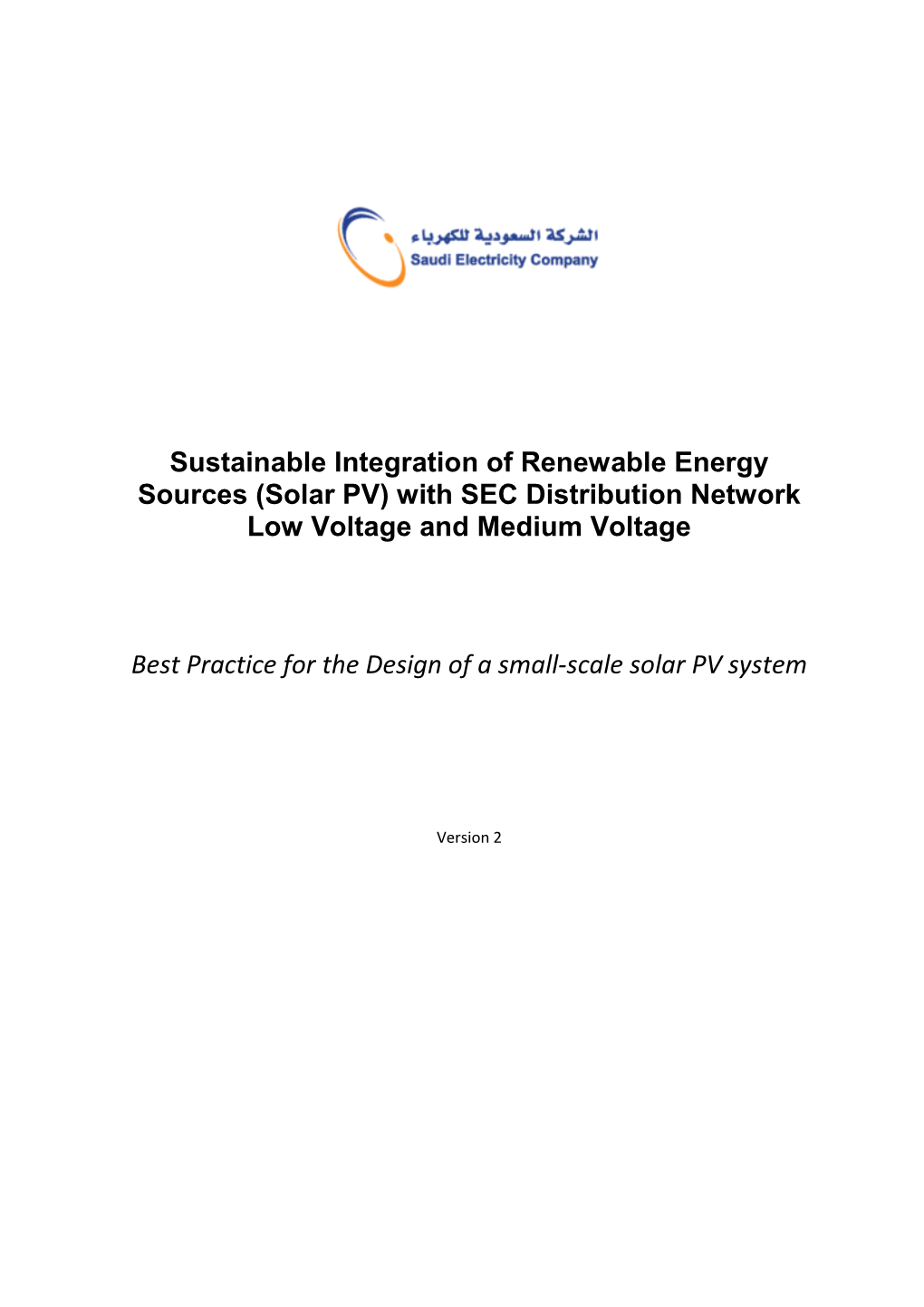 (Solar PV) with SEC Distribution Network Low Voltage and Medium Voltage