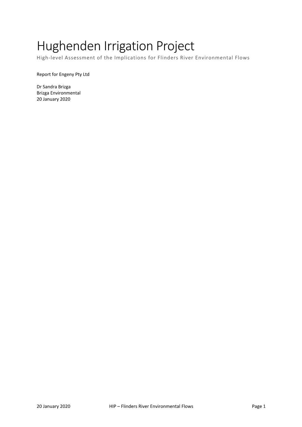 Appendix L Environmental Flow Review Report View Document