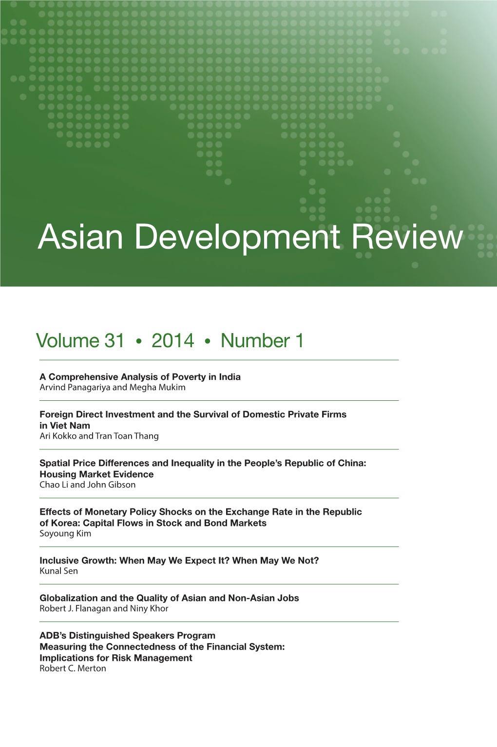 Asian Development Review