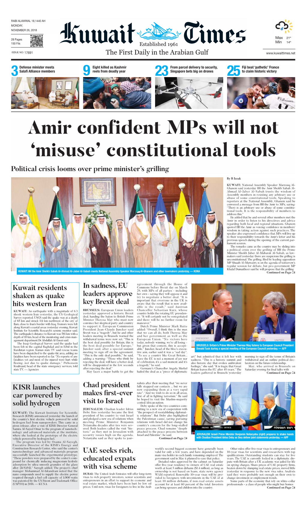 Kuwaittimes 26-11-2018 .Qxp Layout 1