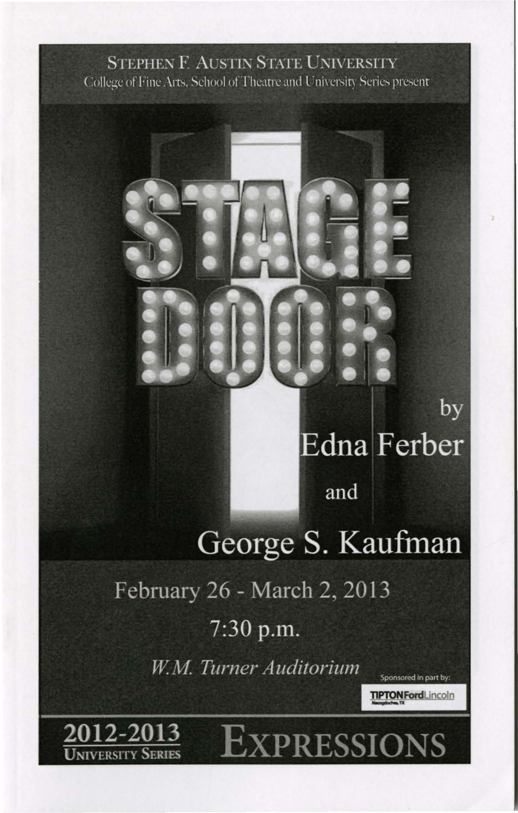 Stage Door \Vrittel1 Hy Edna Ferber and George S