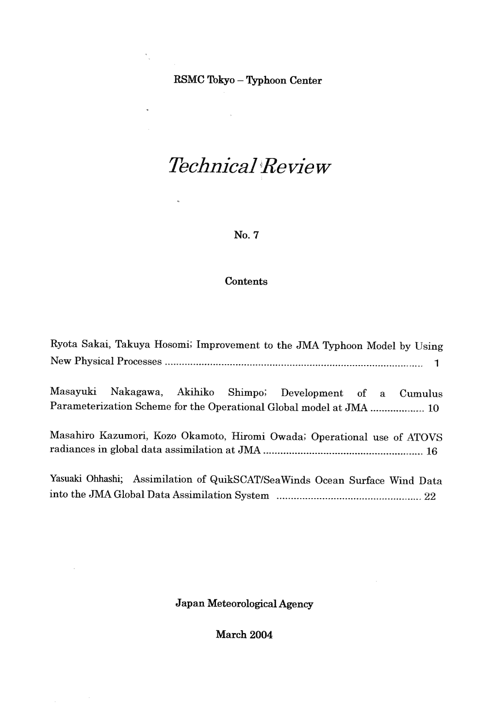 Improvement of the JMA Typhoon Model by Using New Physical Processes