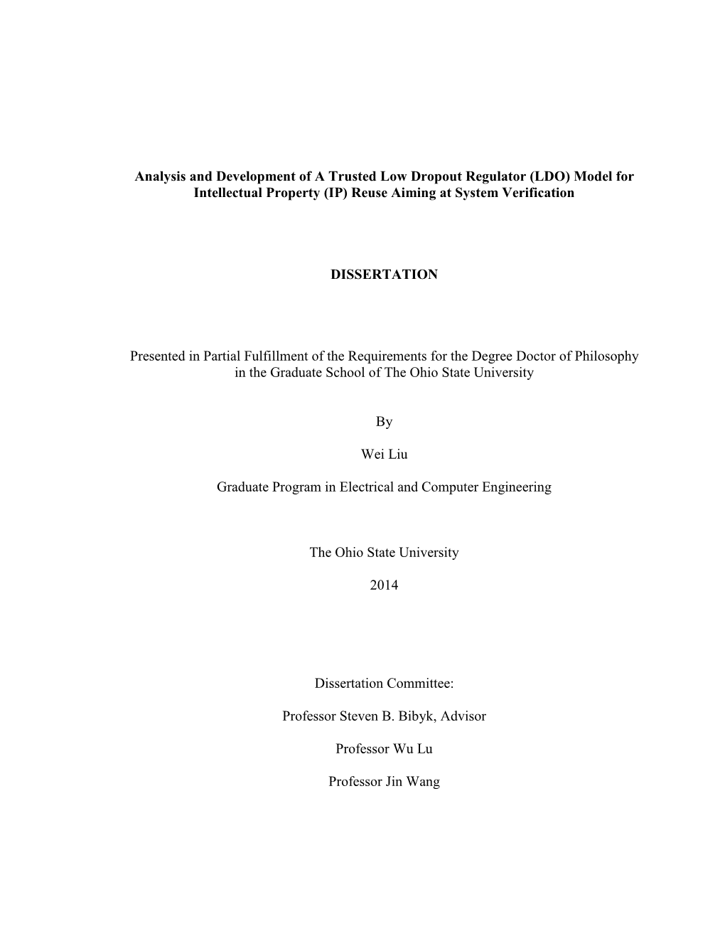 (LDO) Model for Intellectual Property (IP) Reuse Aiming at System Verification