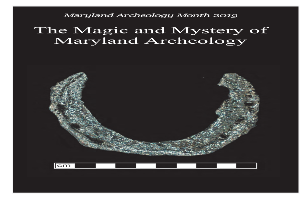 Download the 2019 Archeology Month Booklet