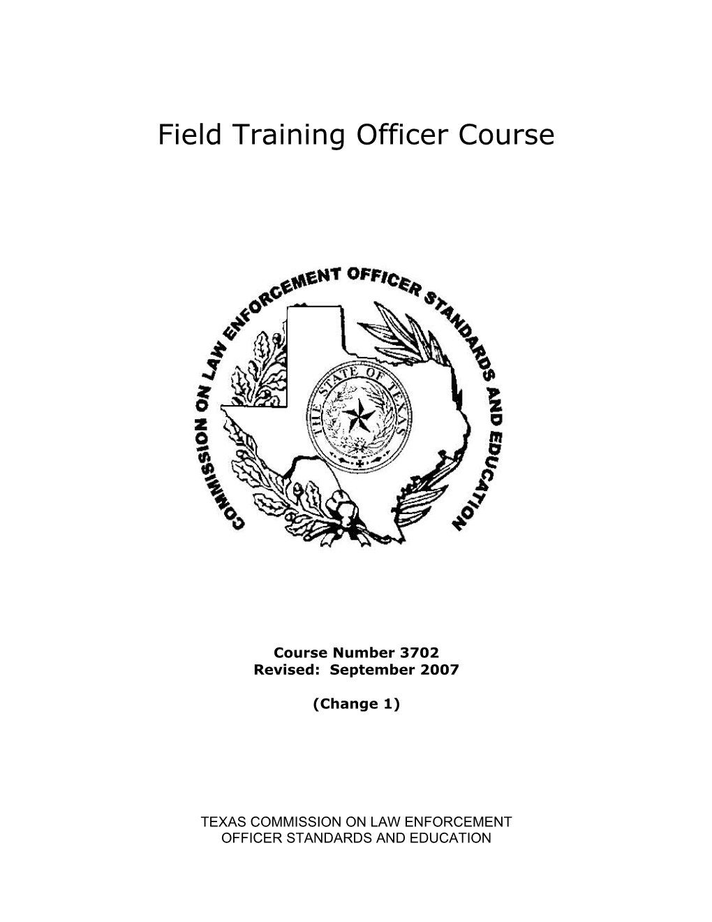 Field Training Instructor Course