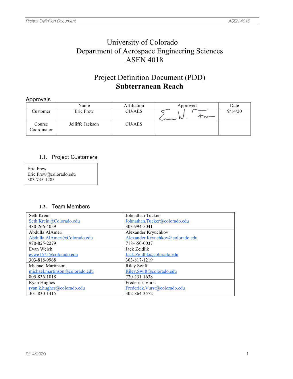 Project Definition Document (PDD) Subterranean Reach