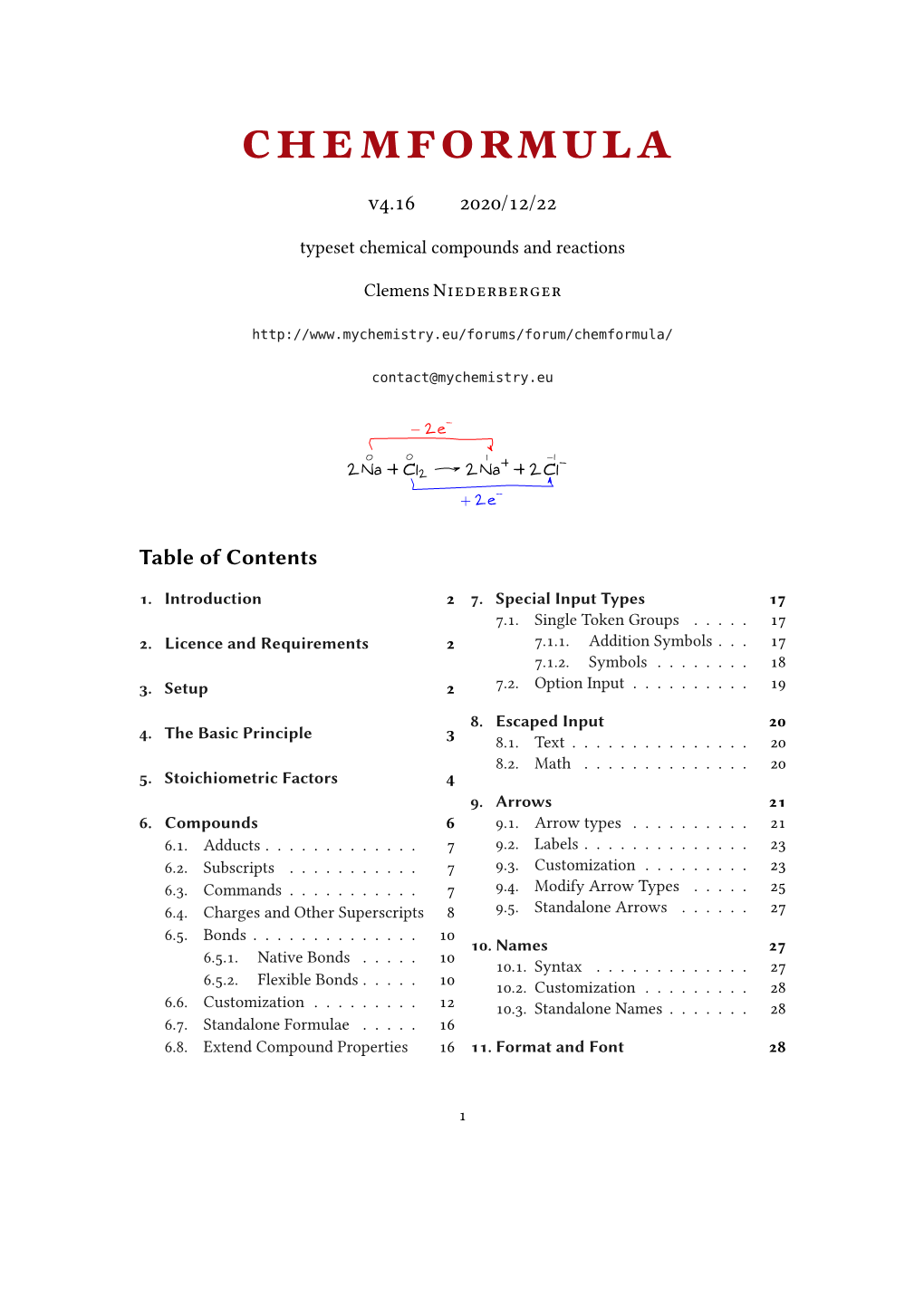 Chemformula V4.16 Manual