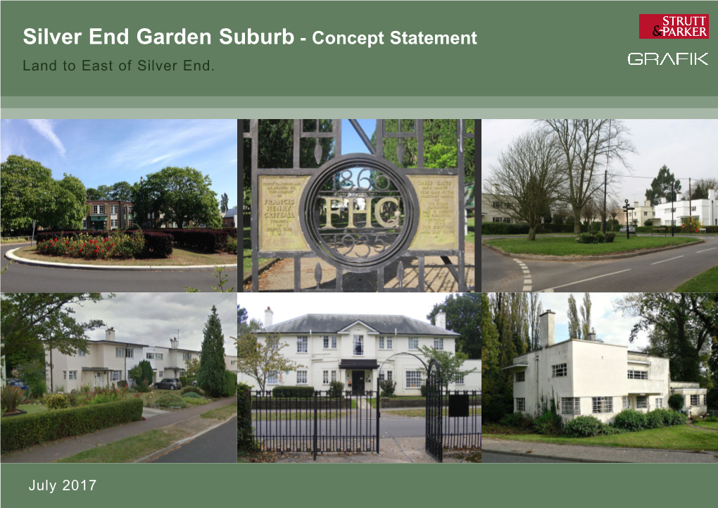 Silver End Garden Suburb - Concept Statement Land to East of Silver End