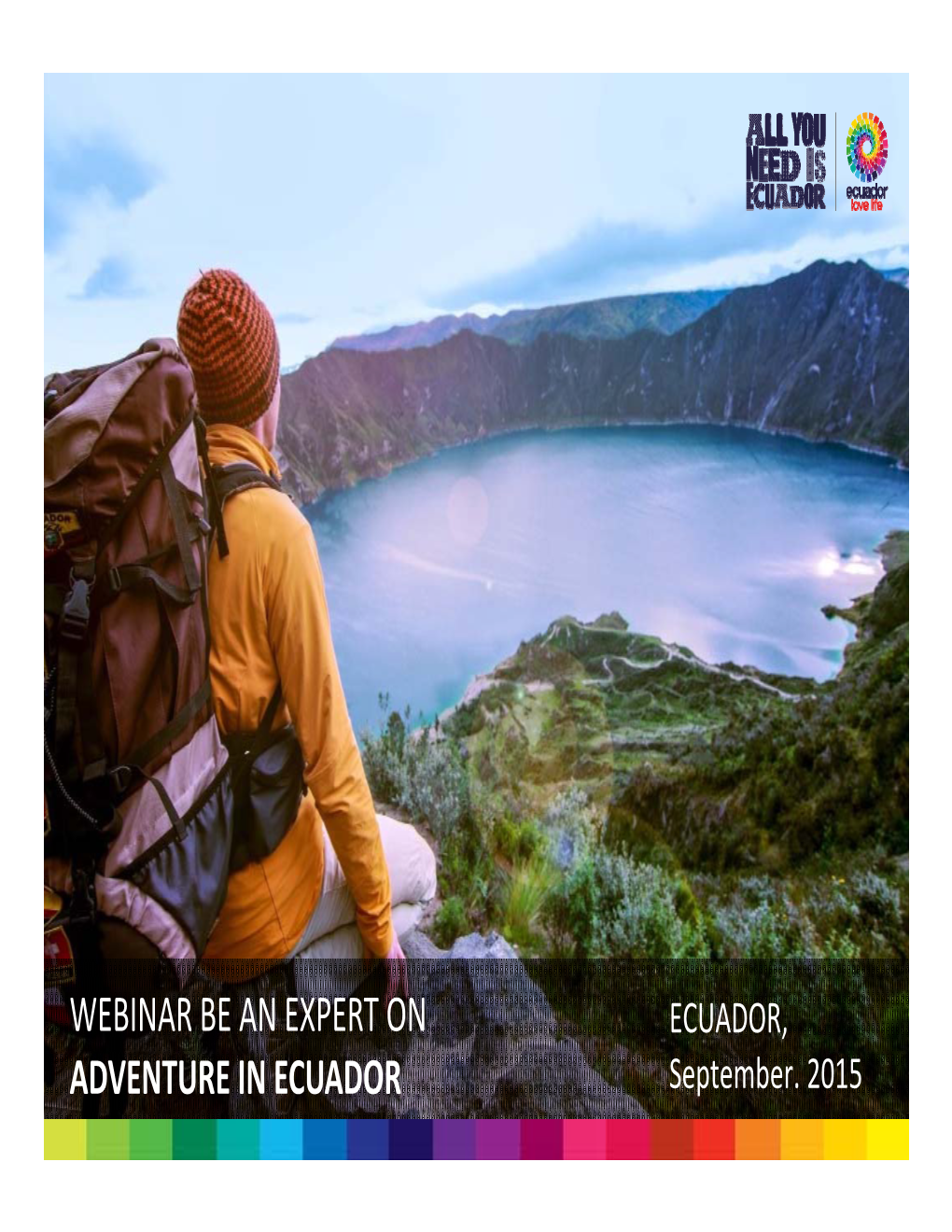 Webinar Be an Expert on Adventure in Ecuador