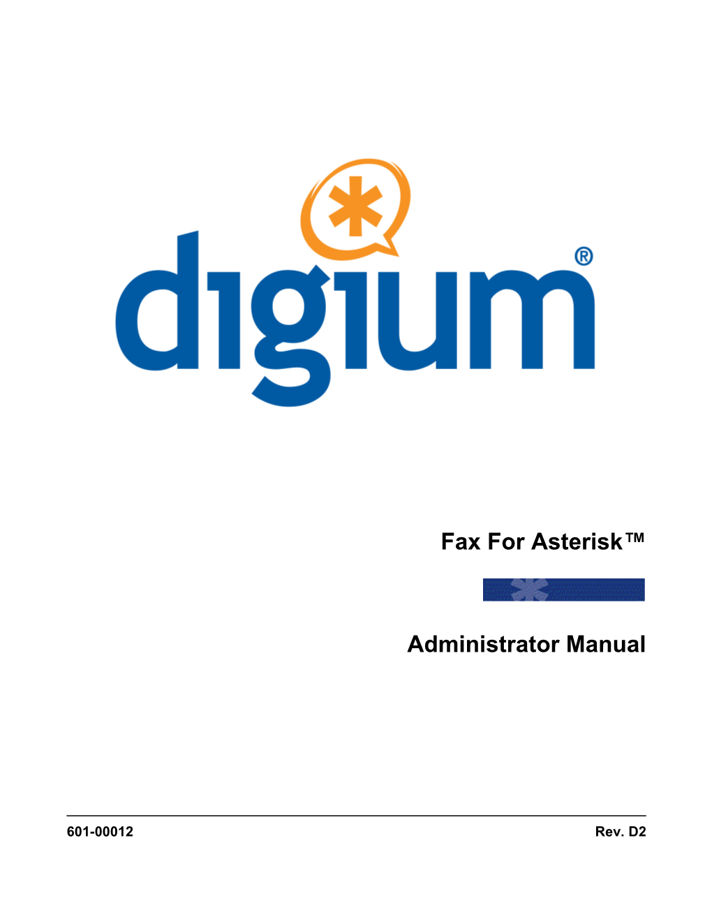 Fax for Asterisk™ Administrator Manual