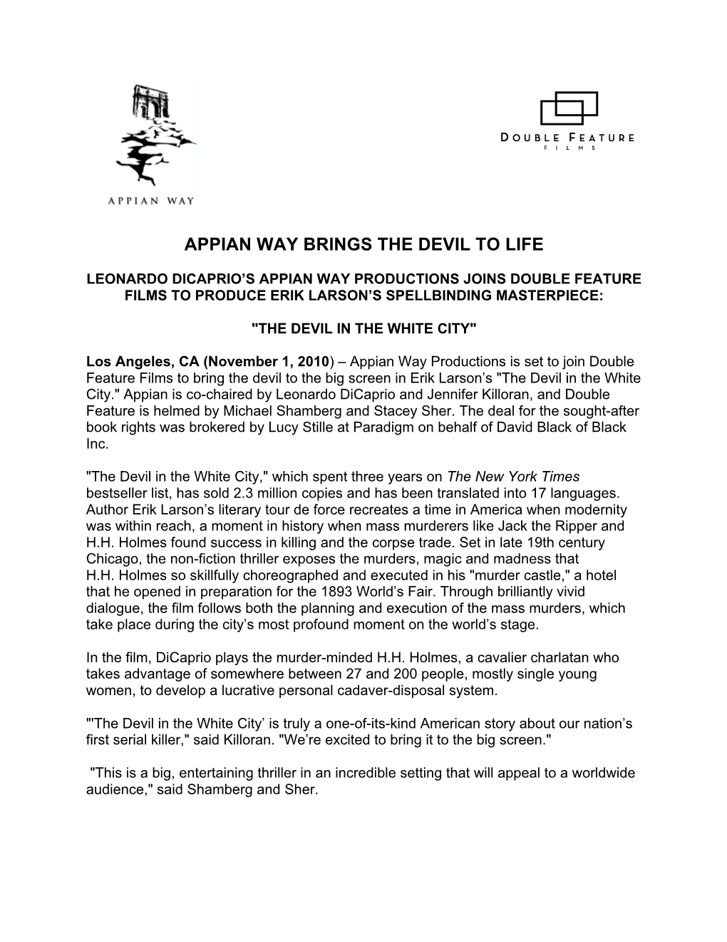 Appian Way Brings the Devil to Life