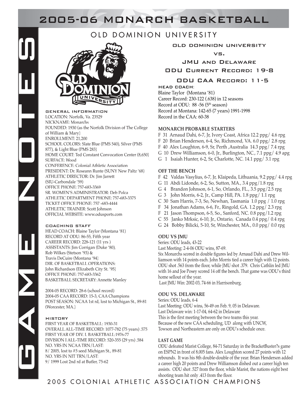 MBB Game Notes.Indd