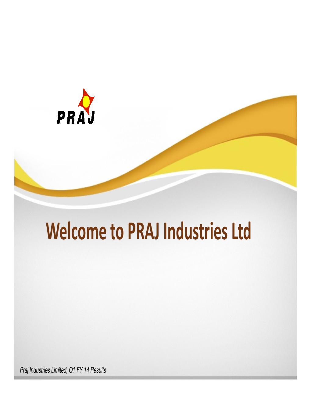 Welcome to PRAJ Industries Ltd