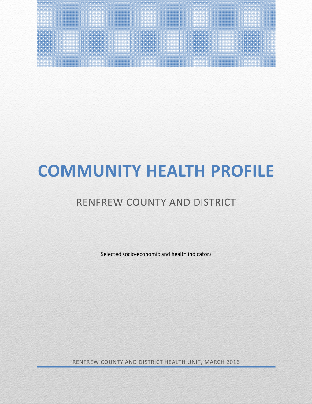 Community Health Profile