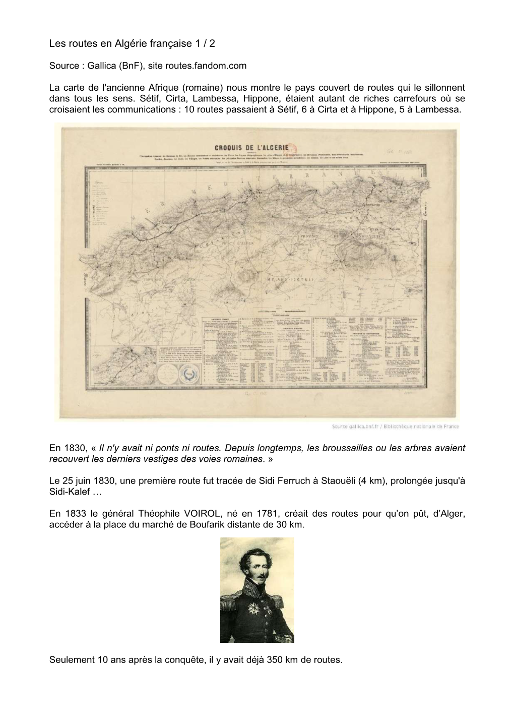 Les Routes En Algérie Française 1 / 2