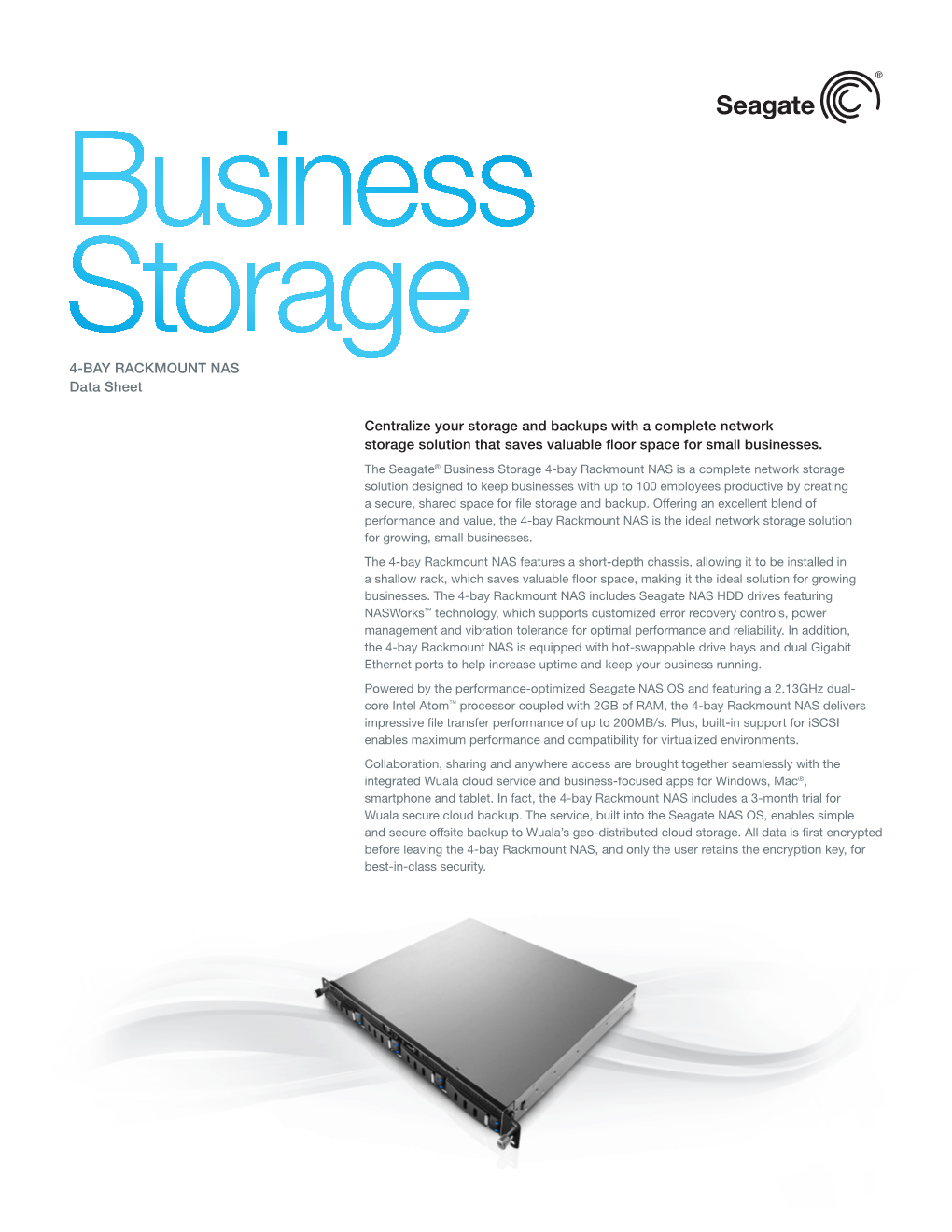 4-BAY RACKMOUNT NAS Data Sheet