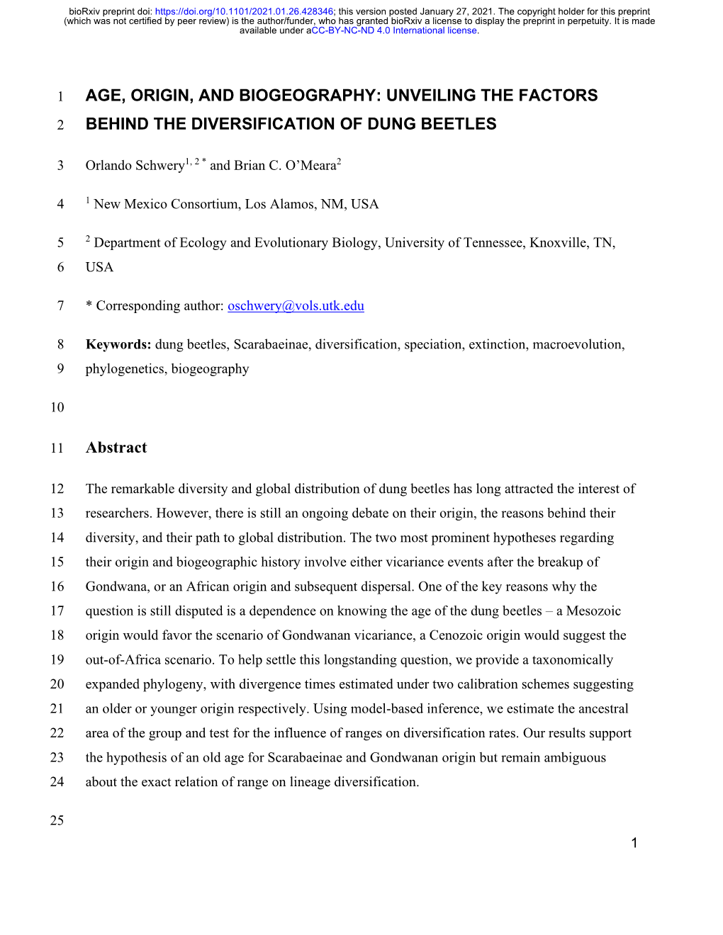 Unveiling the Factors Behind the Diversification of Dung Beetles