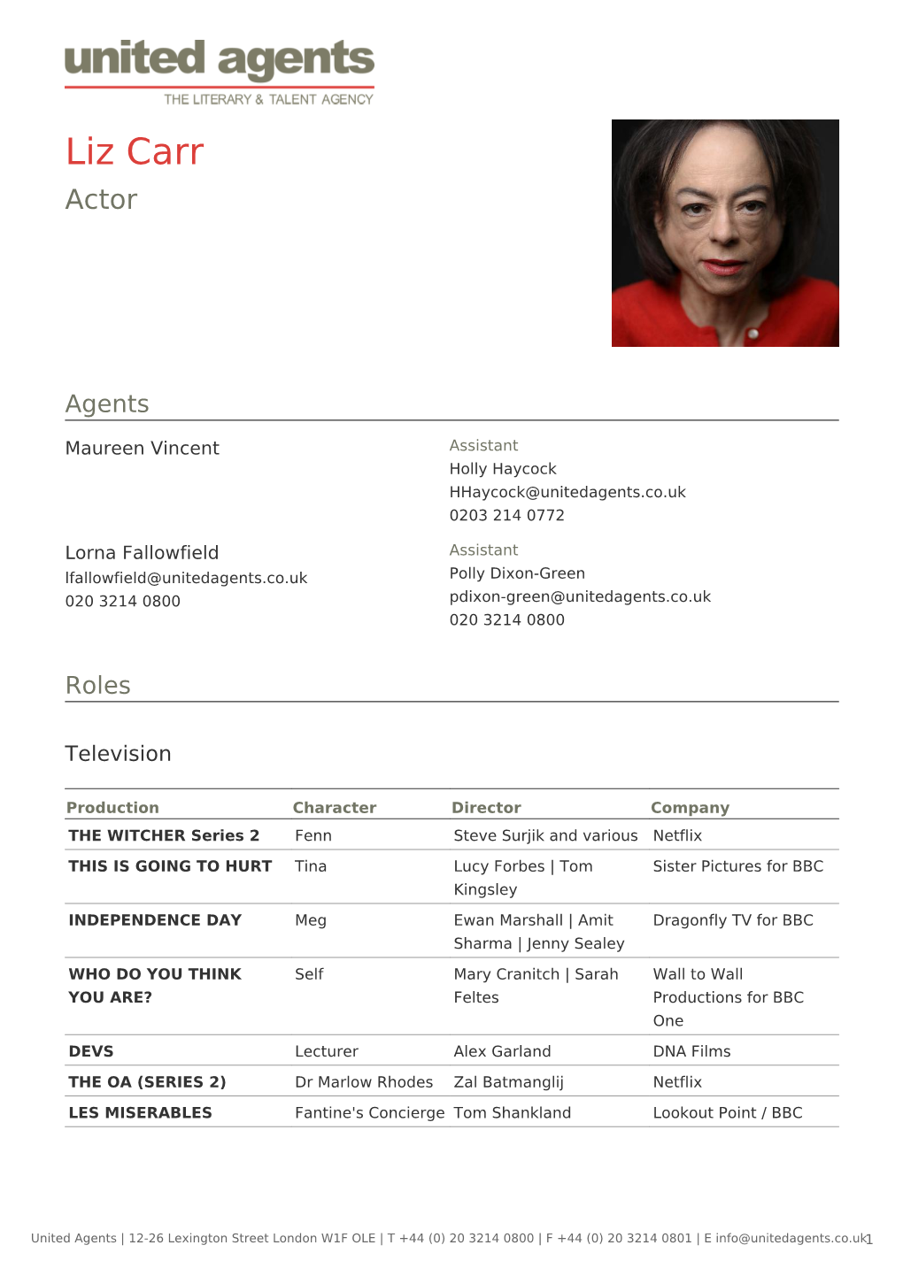 Liz Carr Actor