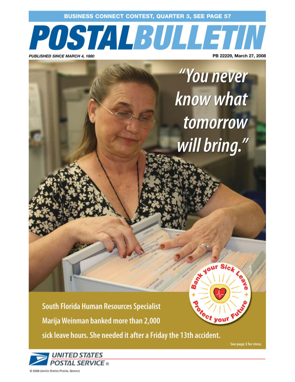 POSTAL BULLETIN 22229 (3-27-08) „ for Employees at CONTENTS