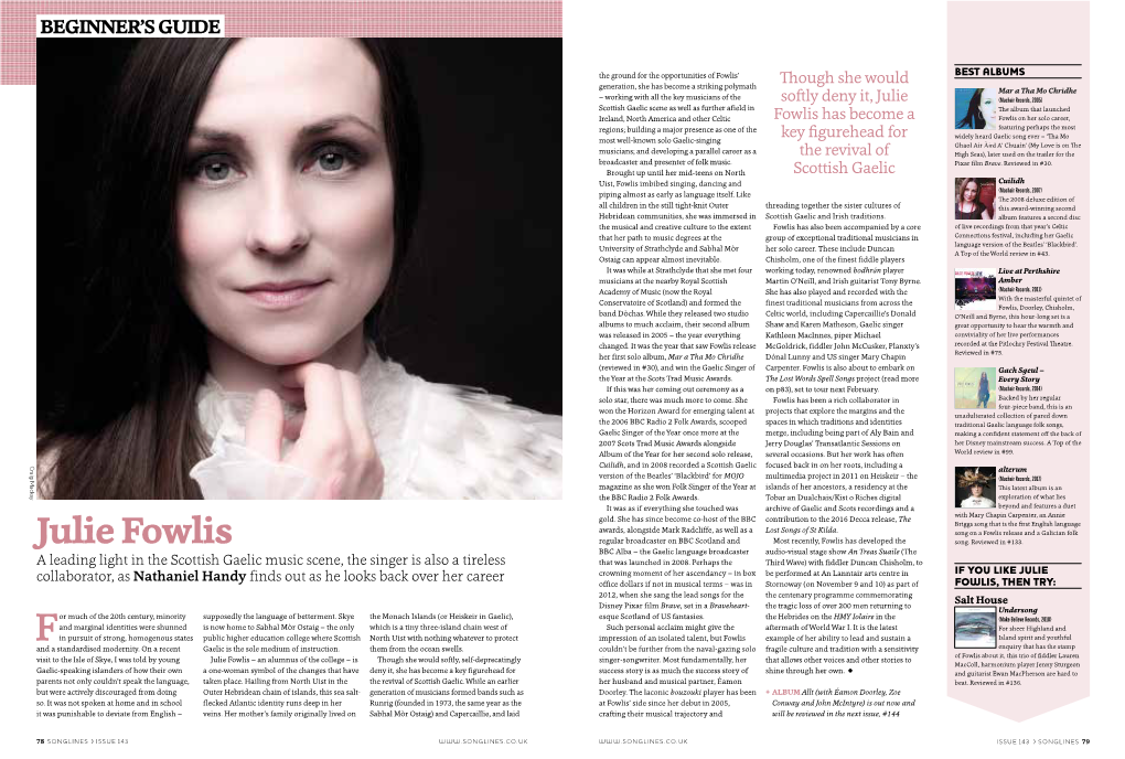 Beginner's Guide to Scottish Gaelic Singer Julie Fowlis