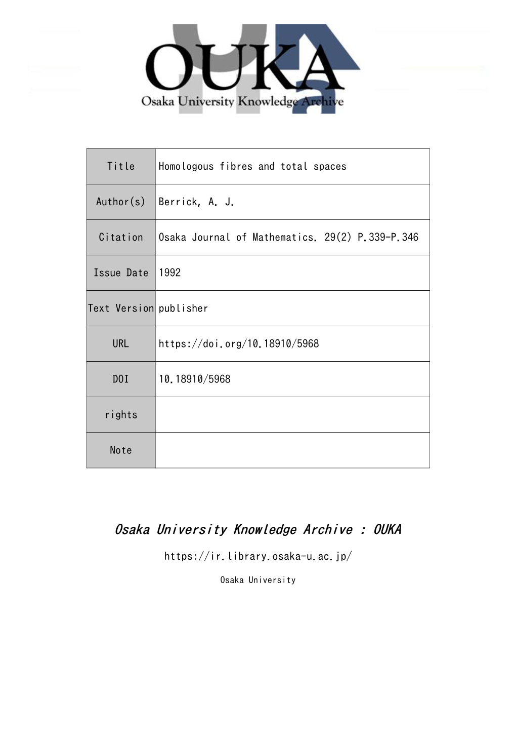 Homologous Fibres and Total Spaces