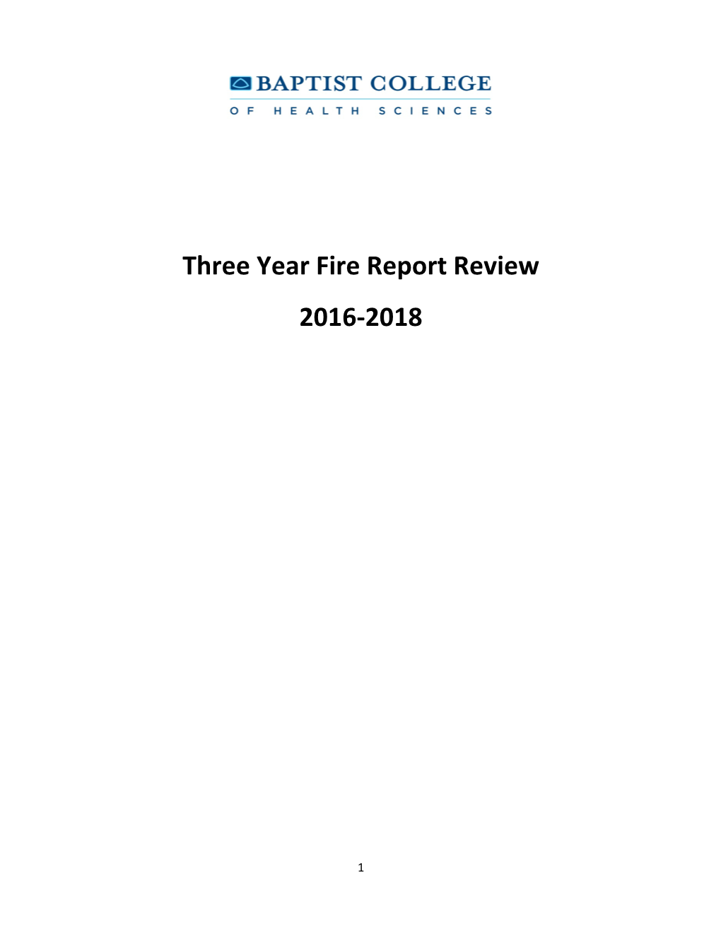 Three Year Fire Report Review 2016-2018