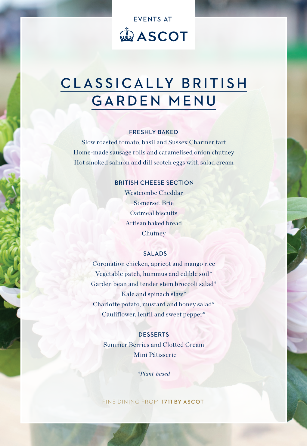 Classically British Garden Menu
