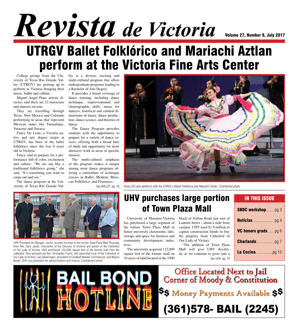 UTRGV Ballet Folklórico and Mariachi Aztlan Perform at the Victoria Fine