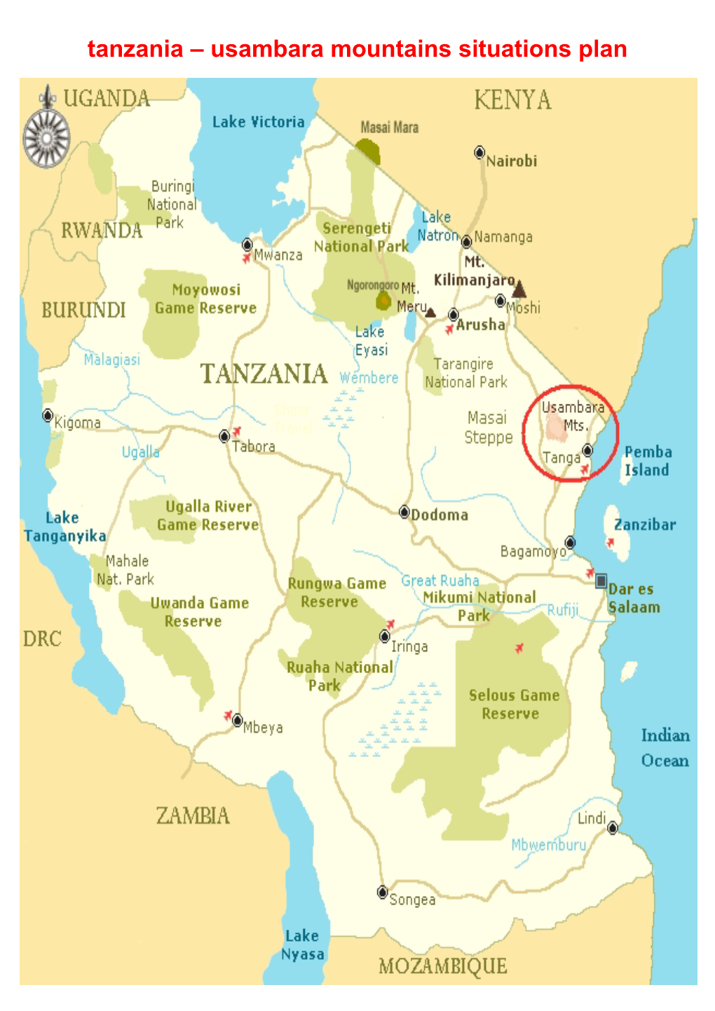 Tanzania – Usambara Mountains Situations Plan