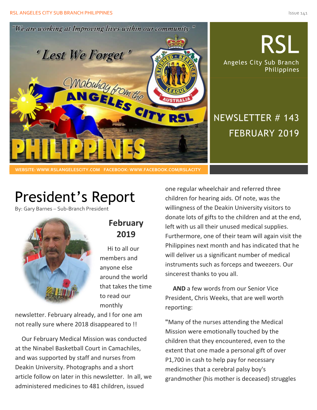 President's Report