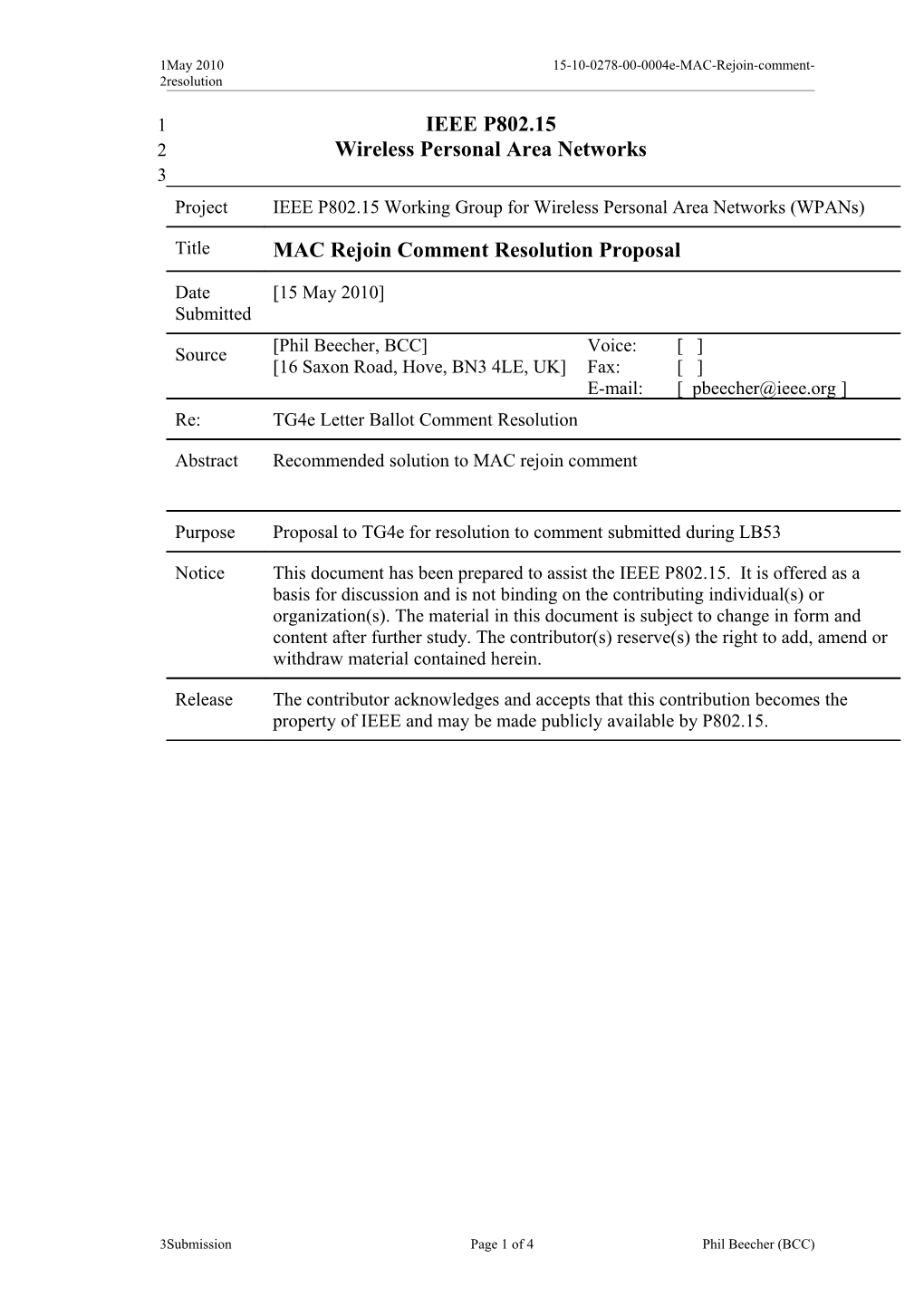 Wireless Personal Area Networks s52