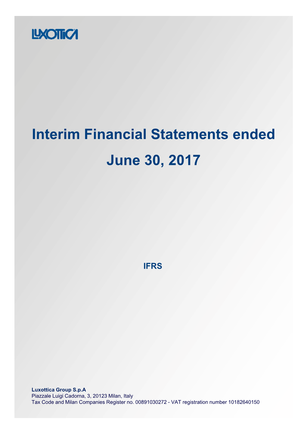 Interim Financial Statements Ended June 30, 2017