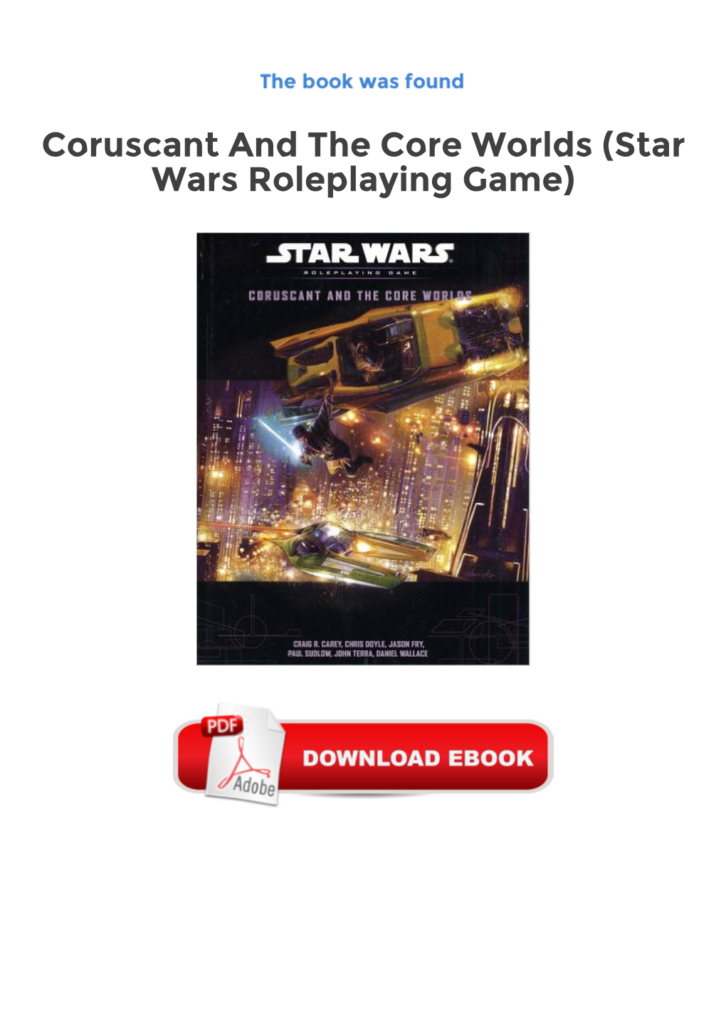 Review (PDF) Coruscant and the Core Worlds (Star Wars