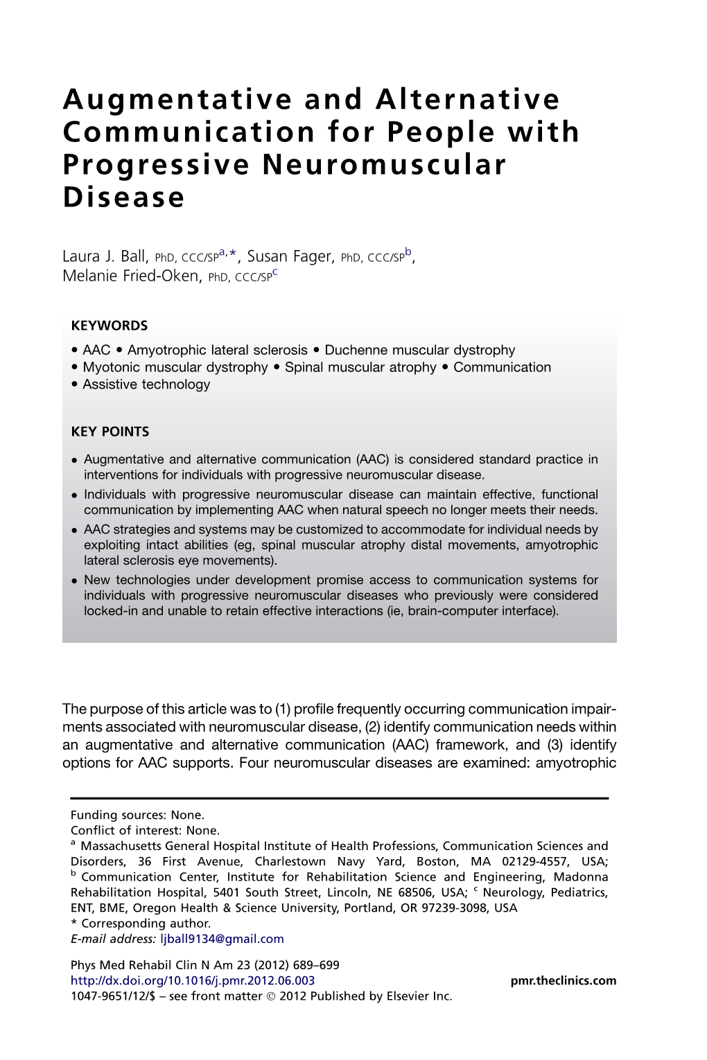 Augmentative and Alternative Communication for People with Progressive Neuromuscular Disease