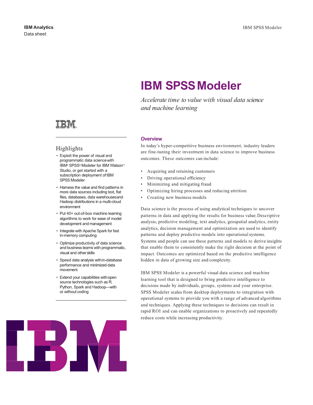 SPSS Modeler Datasheet Ppt Version Jul 2020 Updates