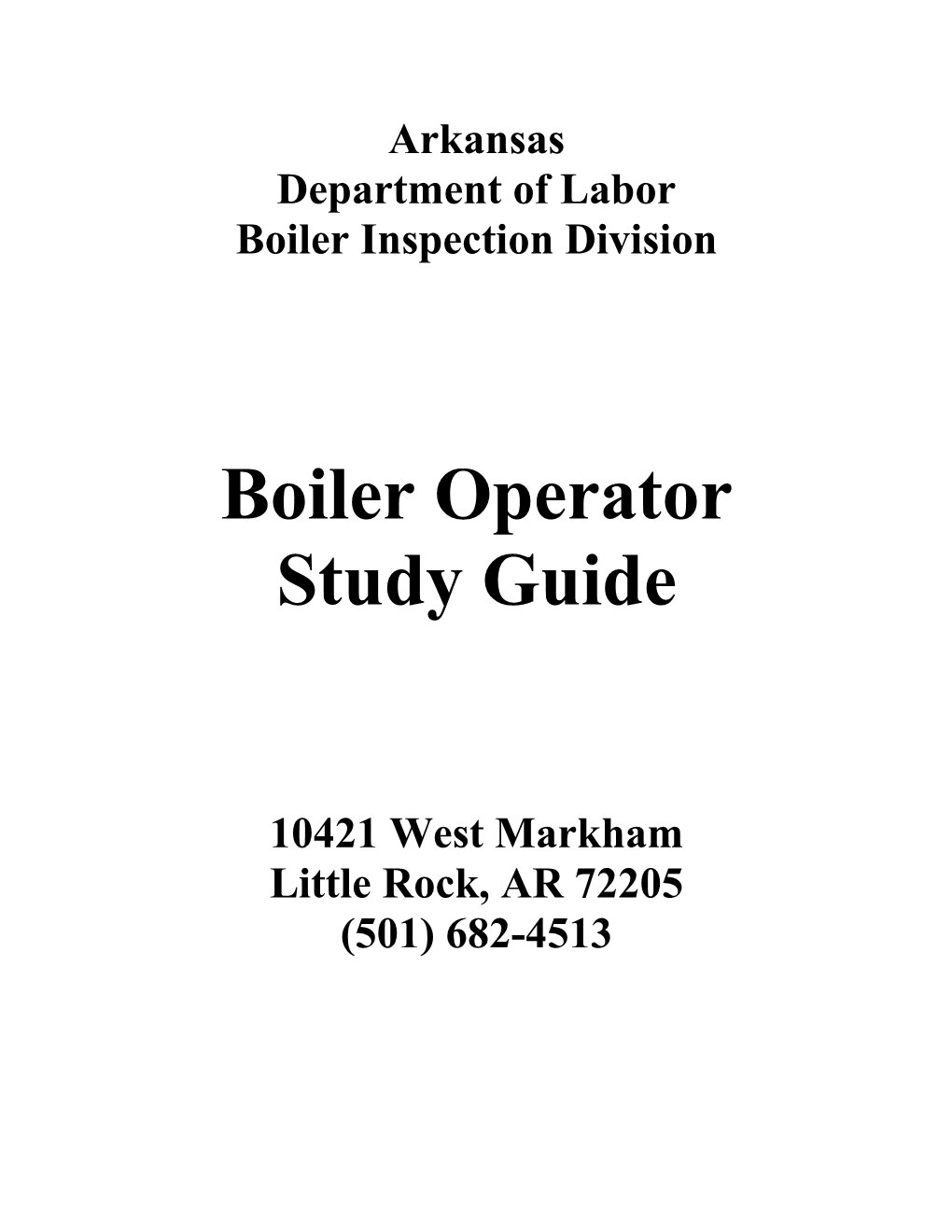 Boiler Operator Study Guide