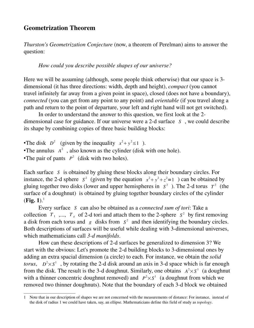 Geometrization Theorem