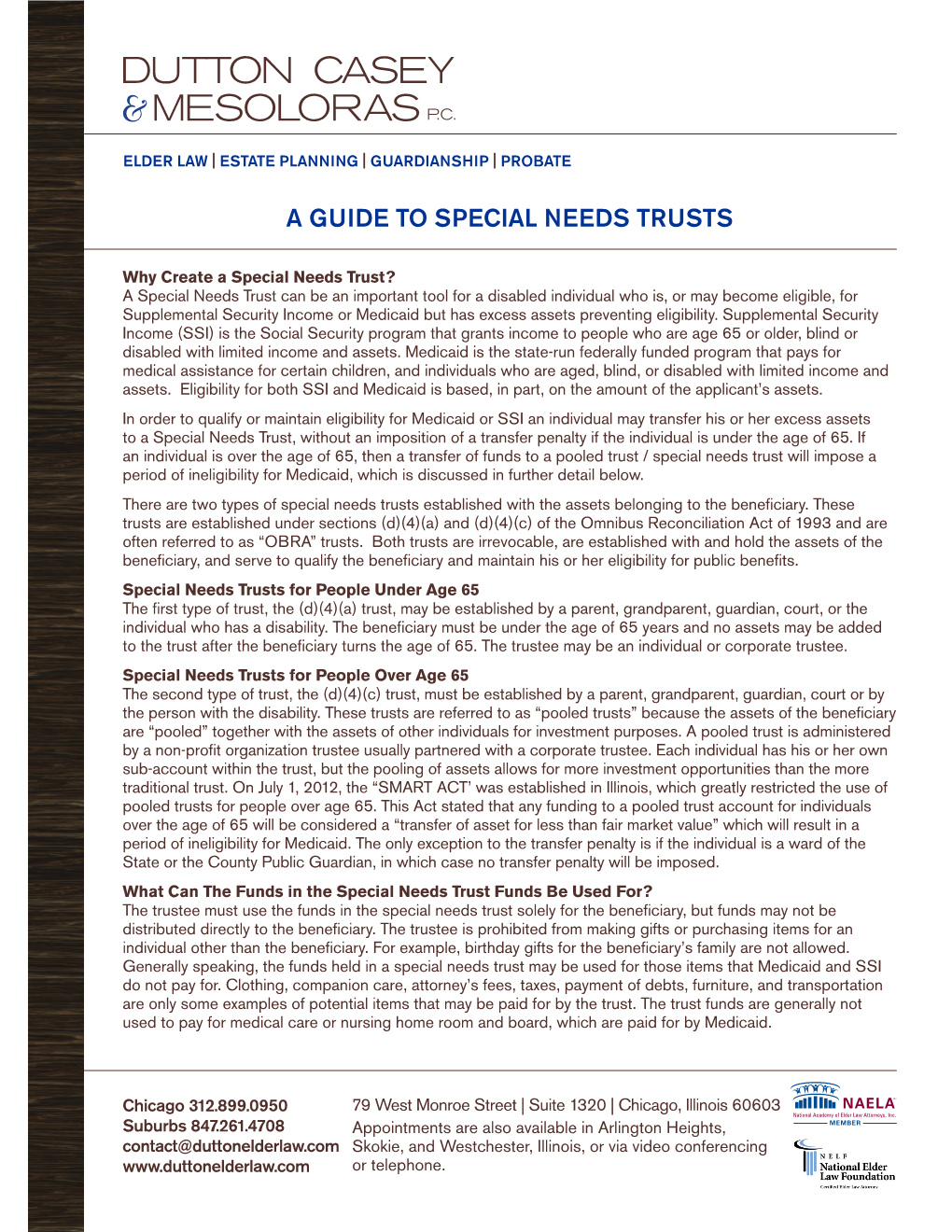 A Guide to Special Needs Trusts