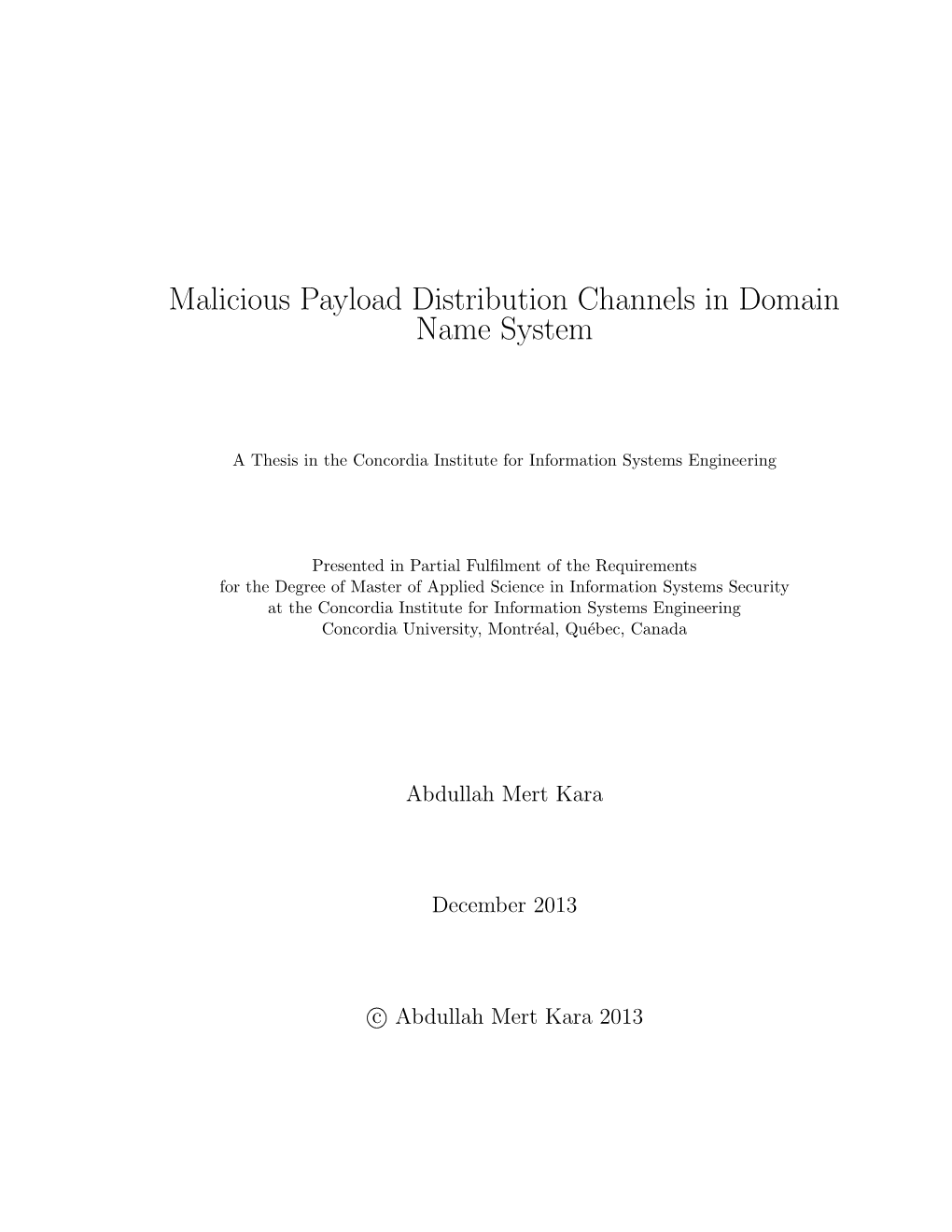 Malicious Payload Distribution Channels in Domain Name System