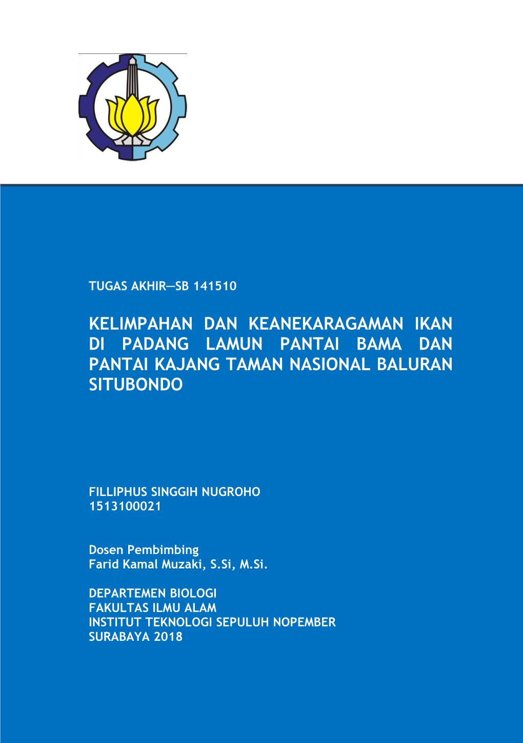 Kelimpahan Dan Keanekaragaman Ikan Di Padang Lamun Pantai Bama Dan Pantai Kajang Taman Nasional Baluran Situbondo