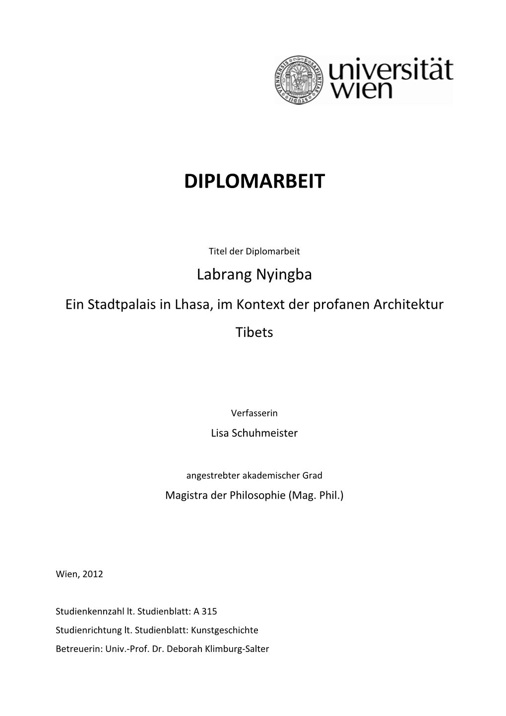 Diplomarbeit