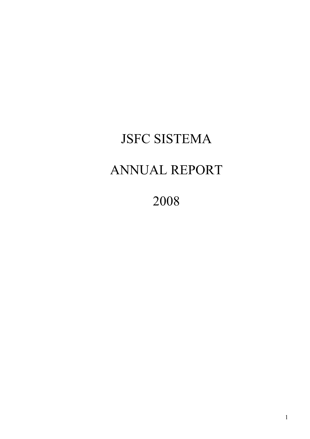 Jsfc Sistema Annual Report 2008