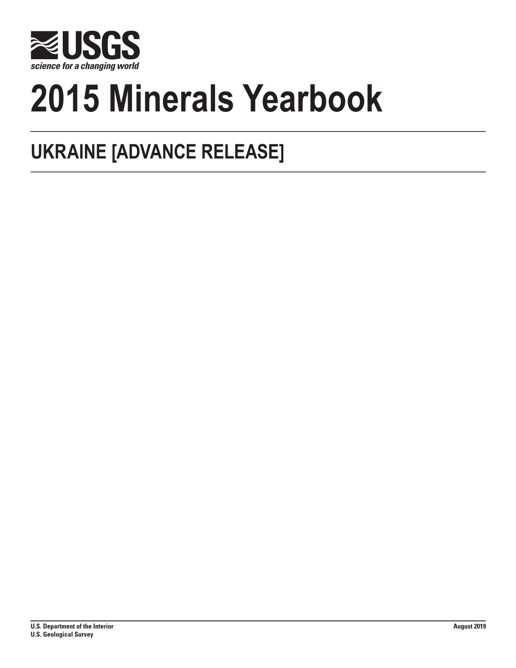 The Mineral Industry of Ukraine, 2015