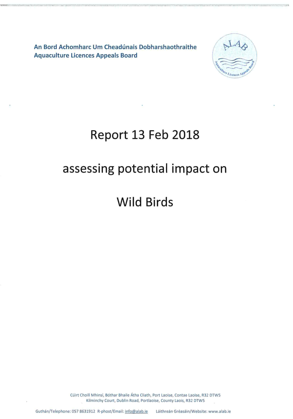 23. Bird Impact Assessment T Gittings Report 13.02