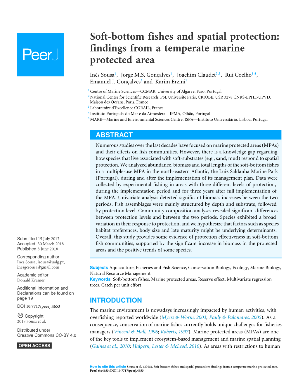 Findings from a Temperate Marine Protected Area
