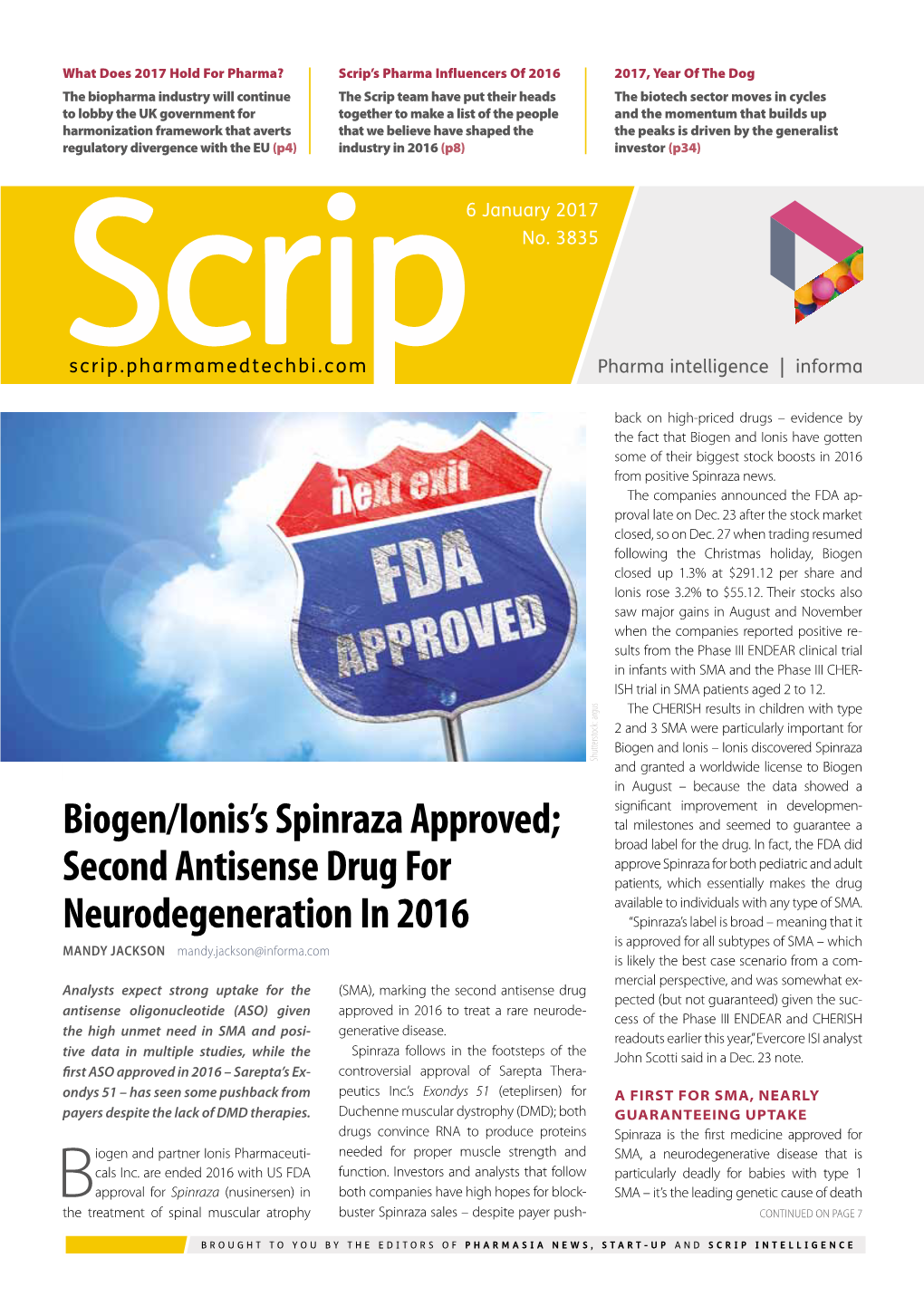 Biogen/Ionis's Spinraza Approved