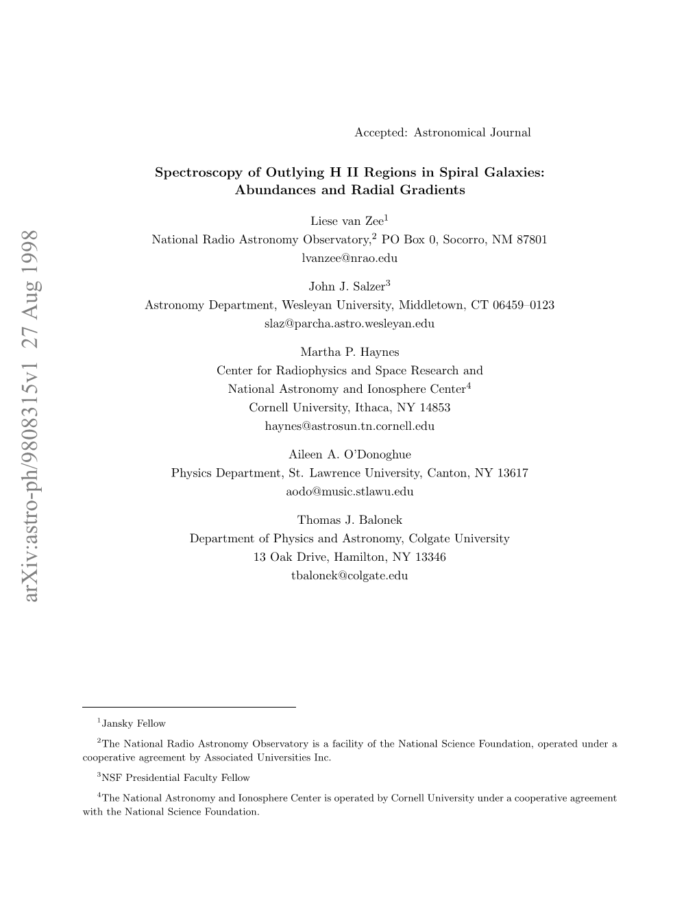 Spectroscopy of Outlying H II Regions in Spiral Galaxies: Abundances and Radial Gradients