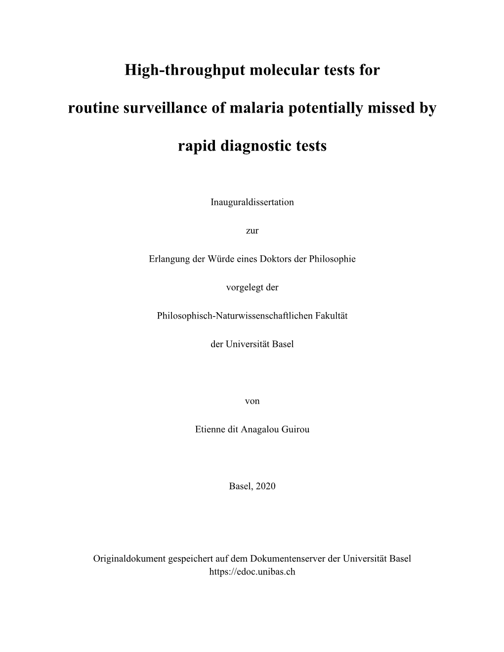 A Multiplex Qpcr Approach for Detection of Pfhrp2 and Pfhrp3 Gene Deletions in Multiple Strain Infections of Plasmodium Falciparum